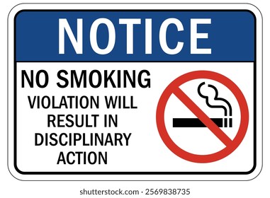 No smoking area warning sign