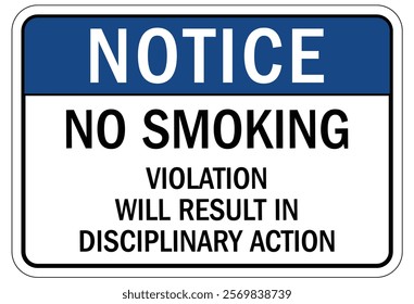 No smoking area warning sign