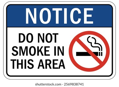 No smoking area warning sign