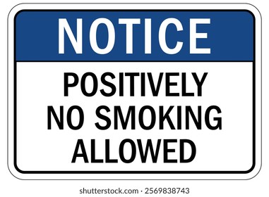 No smoking area warning sign