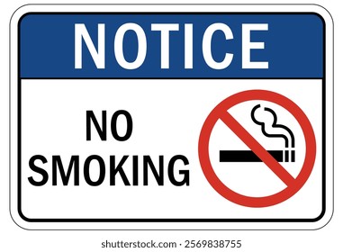 No smoking area warning sign