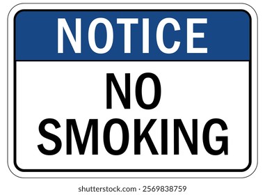 No smoking area warning sign