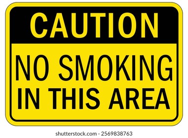 No smoking area warning sign