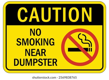 No smoking area warning sign