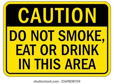 No smoking area warning sign