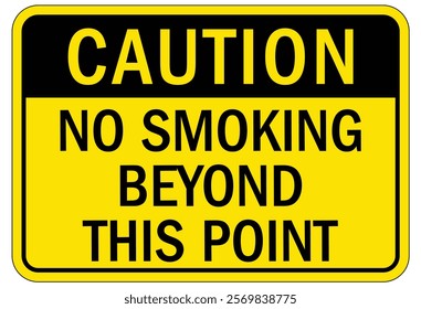 No smoking area warning sign