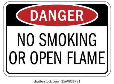 No smoking area warning sign