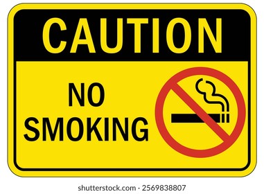 No smoking area warning sign