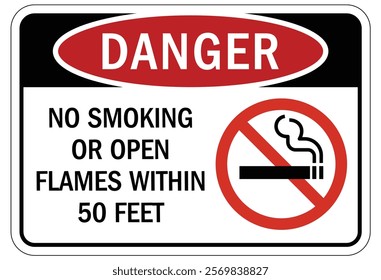 No smoking area warning sign