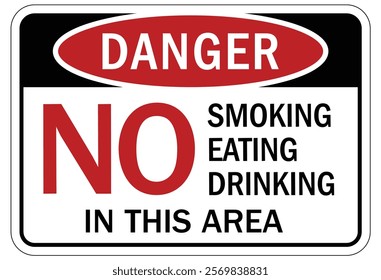 No smoking area warning sign