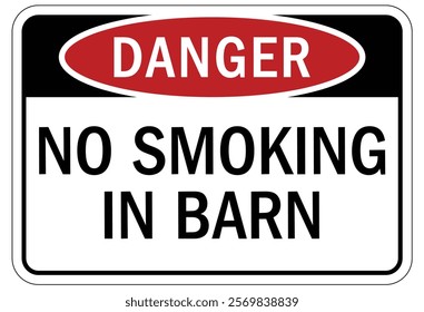 No smoking area warning sign