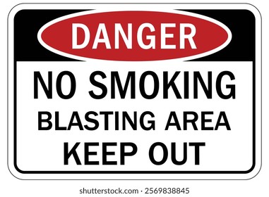 No smoking area warning sign