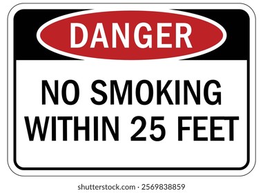 No smoking area warning sign