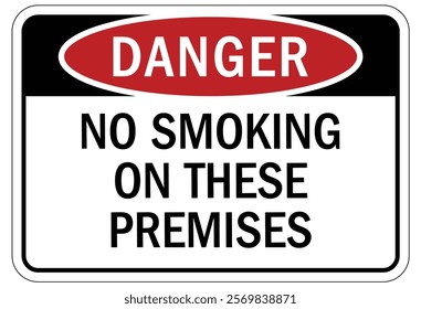 No smoking area warning sign