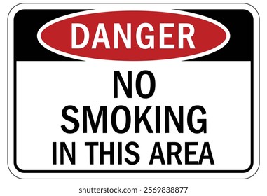 No smoking area warning sign