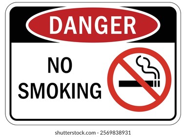 No smoking area warning sign