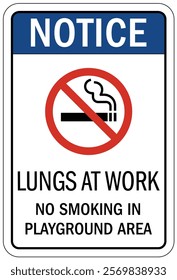 No smoking area warning sign