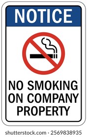 No smoking area warning sign