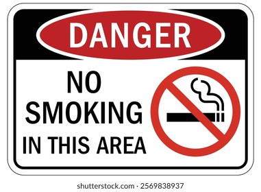 No smoking area warning sign