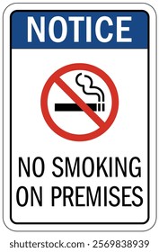 No smoking area warning sign