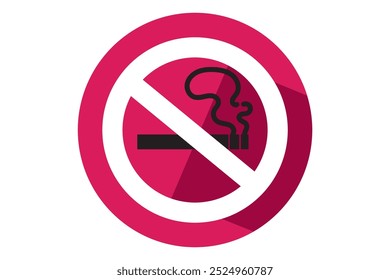 No Smoking and Smoking Attention Signs. Isolated Symbols of Cigarette Restriction Symbols