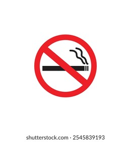 No Smoking and Smoking Attention Signs. Isolated Symbols of Cigarette Restriction Symbols