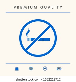 No smoking, smoking ban icon. Cigarette - prohibiting sign