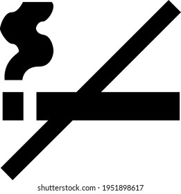 No smoking black and white symbol