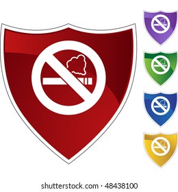 No Smoking button isolated on a background.