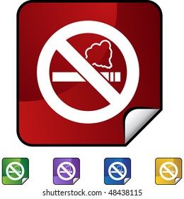 No Smoking button isolated on a background.