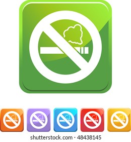 No Smoking button isolated on a background.