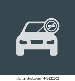 No smoking car icon 
