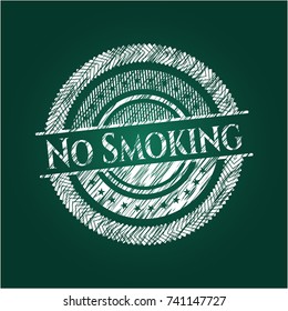 No Smoking chalkboard emblem on black board