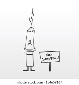 no smoking character