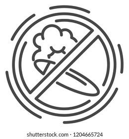 No smoking cigar icon. Outline no smoking cigar vector icon for web design isolated on white background