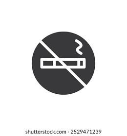 No smoking cigarette icon simple vector symbol