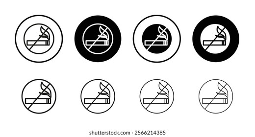 No Smoking cigarette icon Symbol mark in filled style