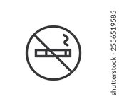 No smoking cigarette icon Vector logo outline