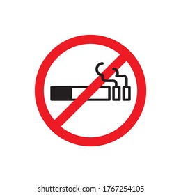 No Smoking Cigarette Icon Vector Illustration