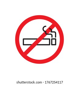 No Smoking Cigarette Icon Vector Illustration