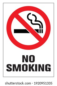 No smoking cigarette sign. EPS 10 vector illustration. CMYK redy to print.