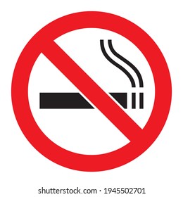 No smoking cigarette sign. EPS 10 vector illustration. CMYK redy to print.