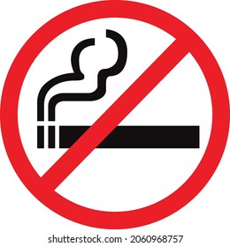 No smoking cigarette sign. No smoking sign. EPS 10 vector illustration. CMYK redy to print.