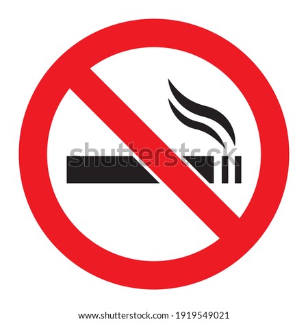 No smoking cigarette sign. EPS 10 vector illustration. CMYK redy to print.