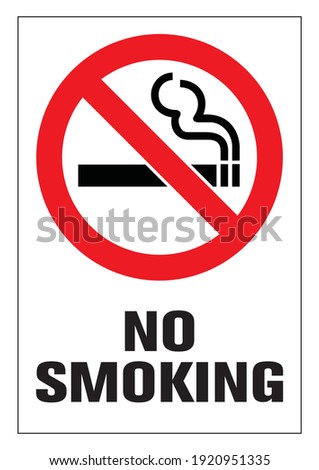 No smoking cigarette sign. EPS 10 vector illustration. CMYK redy to print.