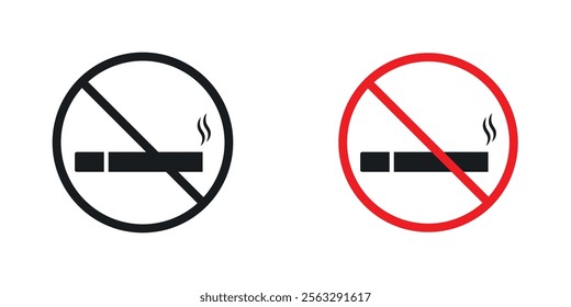 No smoking cigarette sign pack for app and website ui designs.