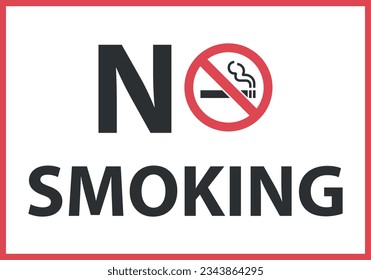 No smoking cigarette sign, smoking is prohibited