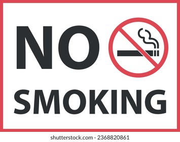 No smoking cigarette sign, smoking is prohibited