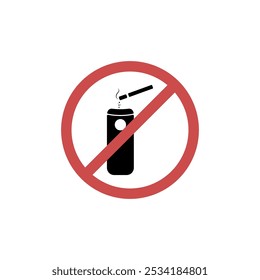 No smoking. A cigarette is a sign of prohibition. The place is non-smoking. Warning sign for smokers vector. Vector illustration.