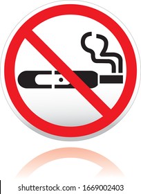 Vector de signos de cigarrillos sin fumar